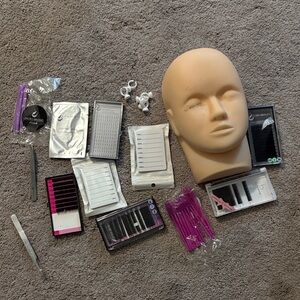 Eyelash Extension Practice Kit with Mannequin Head